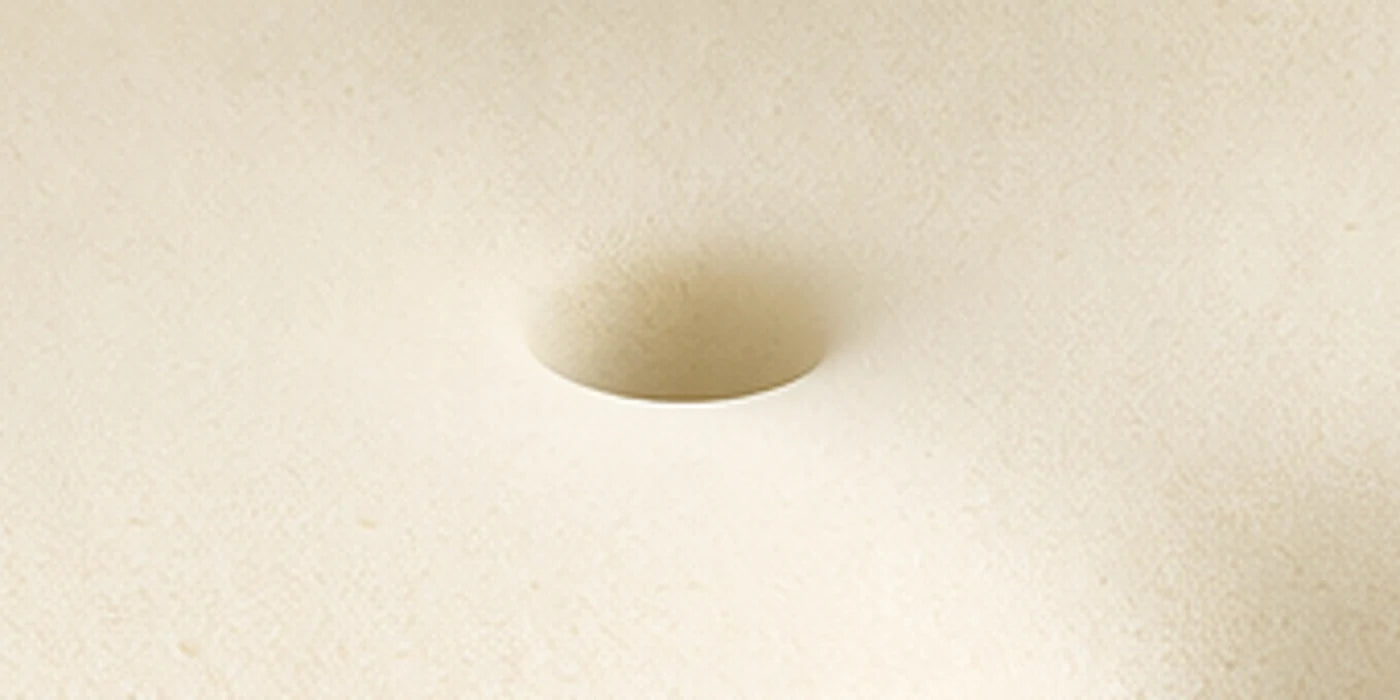 Close detail of the memory-foam surface
