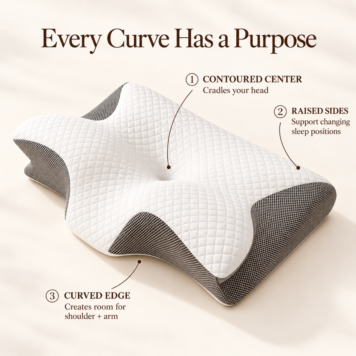 Yoru™ Ergonomic Memory Foam Pillow
